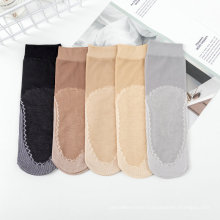 Hot Sale  Summer women's silk socks low cut invisible breathable girl's velvet socks